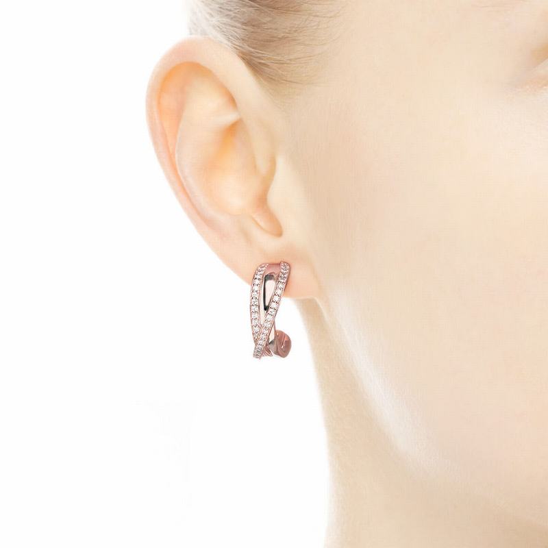 Pandora Rose™ Entwined Hoop Earrings NZ (508471-MNZ)